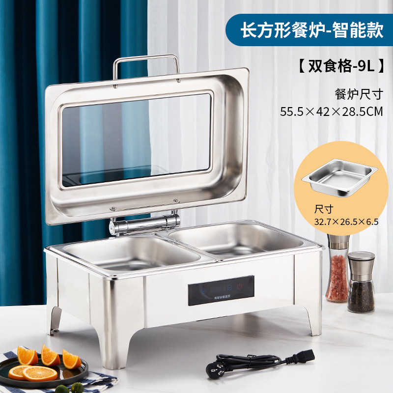 ステンレスのセルフサービスの食事炉の電気加熱の保温炉の大容量の朝食炉の新型の知能の電気の油圧の布菲の炉|undefined