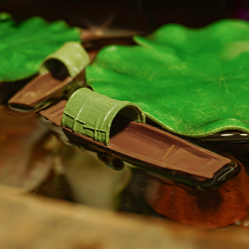 Agua flotante con toldo, barco, pecera, paisajismo, rocalla, micro paisaje, tanque de agua y tierra, modelo de sala de estudio de bonsai de patio, pequeña decoración