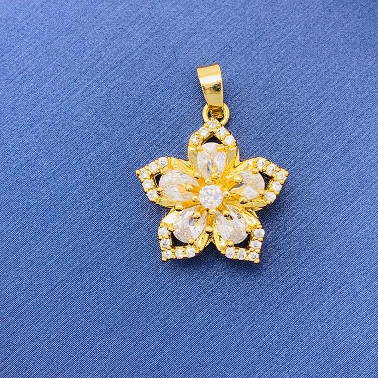 2022 nuevo trébol giratorio simple cien colgante fuente joyería fábrica al por mayor directa sin cadena