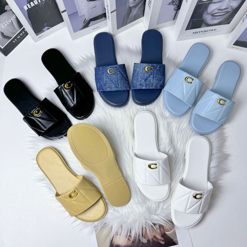 Cross-Border Export 2026 New Zar European and American Fashion Silippers Macron Color C Flat High-End Slippers