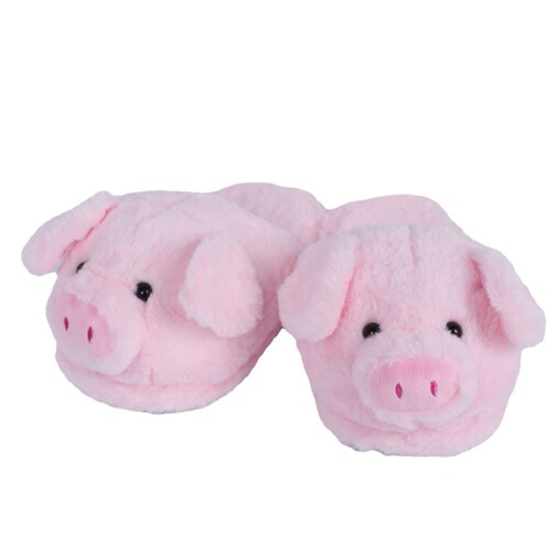 Chic Cartoon Pink Little Pig Slippers for Couples - Warm Home Slippers with Fuzzy Floor Cushion - Winter Edition