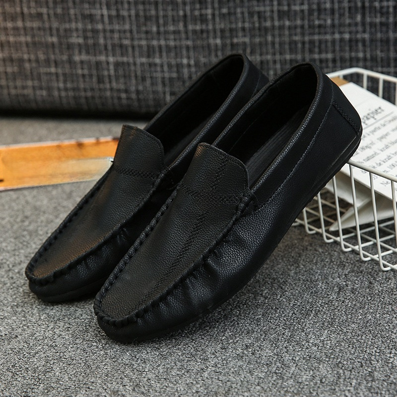 Men's bean shoes soft soft soles youth everything with lazy shoes loafers_voghion.com