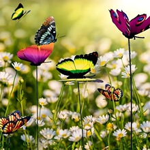 F 45031 Butterfly Garden Stakes ����ͥԺװ�� �羳����