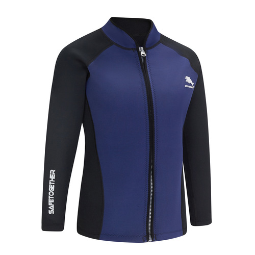 Women's 2MM Diving Suit, Separate Top, Long Sleeve Diving Jacket, Warm and Insulated Snorkeling Suit, Surfing Suit R022