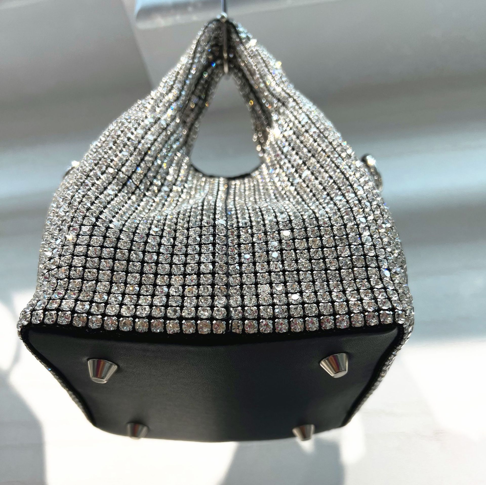 Bolsa de gala bolsa de mujer llena de diamantes bolsa de cubo con diamantes 2022 bolsa de mujer crossbody gran rey bolsa de diamantes pic 12