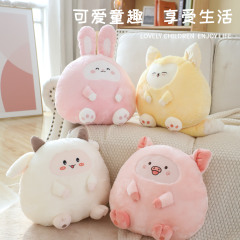 NOOER New Plush Toy Cute Animal Stuffed Animal Lovely Rabbit Fox Plush Home Companion Throw Pillow