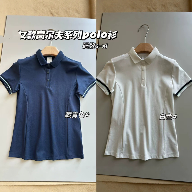 【051501】Summer Women's Golf Polo Shirt, Short-Sleeved, New Spring and Summer Product, Slim Fit, Flattering, Enhances Complexion, High-End Feel 【051501】Summer Women's Golf Polo Shirt, Short-Sleeved, New Spring and Summer Product, Slim Fit, Flattering, Enhances Complexion, High-End Feel