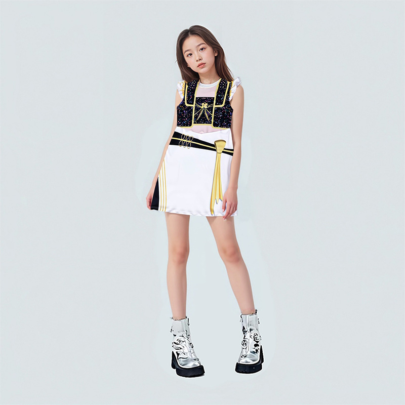 K-POP猎魔女团cos服 鲁米佐依米拉短裙 韩国女团儿童舞台表演服装|undefined
