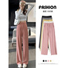 original edition quality Borneol Wide leg pants Spring and summer Thin section 2022 new pattern Straight leisure time Drape knitting Mopping the floor