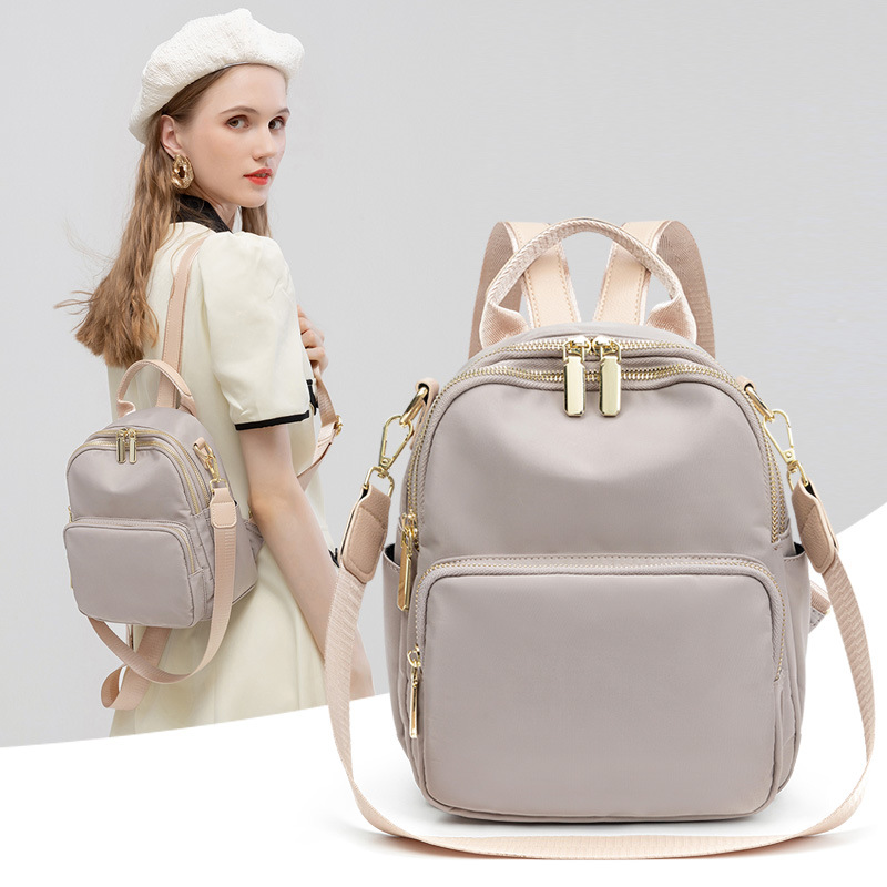 Casual Versatile Oxford Cloth Small Backpack Korean Style Simple Large Capacity Waterproof Backpack Travel Bag