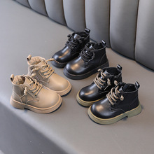 兒童馬丁靴2022年秋冬0一3-5歲新款小童公主靴加絨皮靴女童短靴子