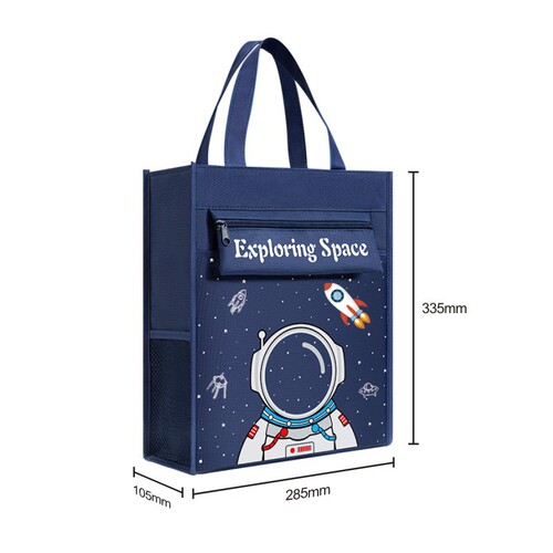 Student tutoring bag Primary school student large-capacity tutoring bag canvas portable cartoon Korean version storage waterproof hand bag