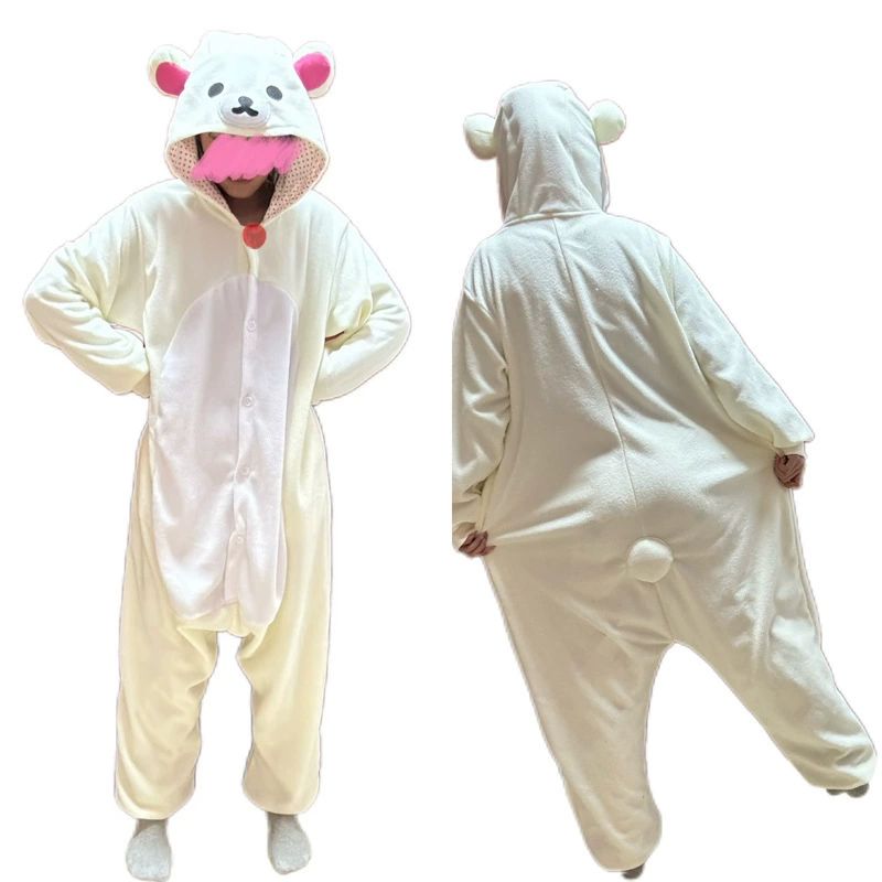 [Японская оригинальная версия Rilakkuma Kigurumi взрослый комбинезон пижама Мишка-падер]