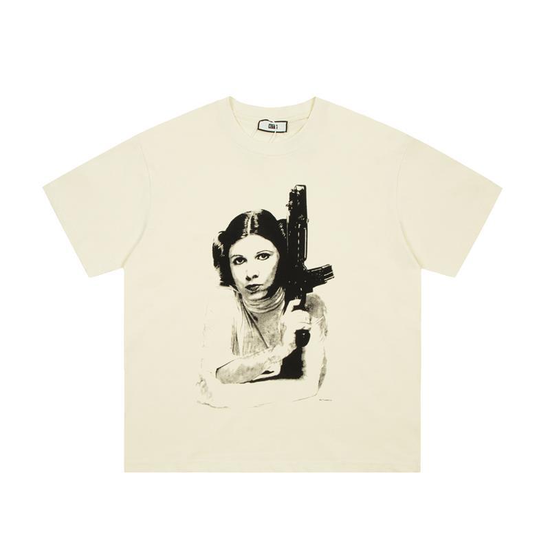 Kith x Star Wars Men's and Women's Loose Summer Popular Round Neck Solid Color Printed Simple Niche Short-sleeved T-shirt