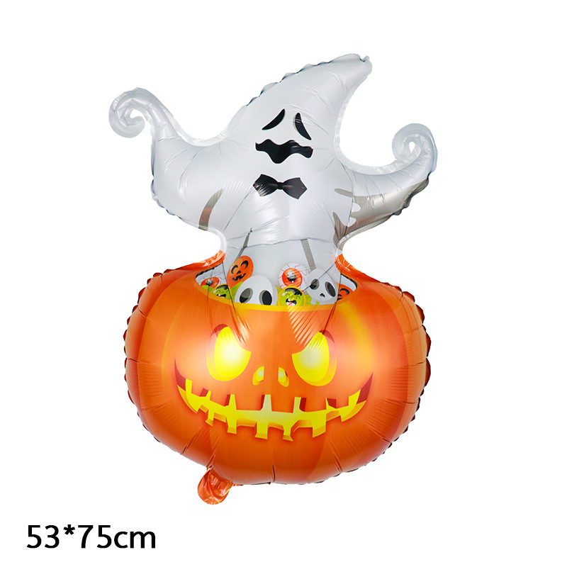 クロスボーダー新しいハロウィンバルーン装飾ゴーストフェスティバルアルミフィルムバルーンゴーストカボチャハロウィンテーマ漫画バルーン|undefined