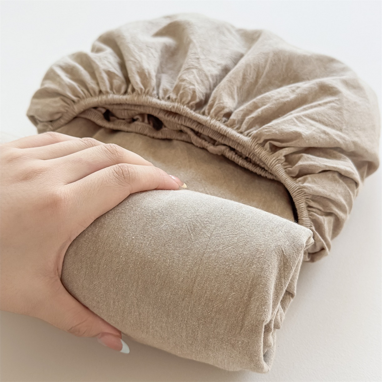 100% de algodón teñido de algodón lavado con agua una sola cama de tres piezas con estera protectora, cubierta de cubierta sucia para estudiantes