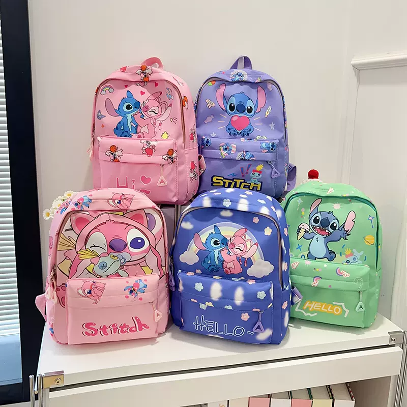 卡通新款幼儿园可爱史迪仔书包大容量儿童潮流双肩包轻便减负背包