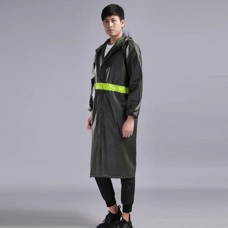 Knitted trench coat, retroreflective long raincoat, increased thickness, maxi length