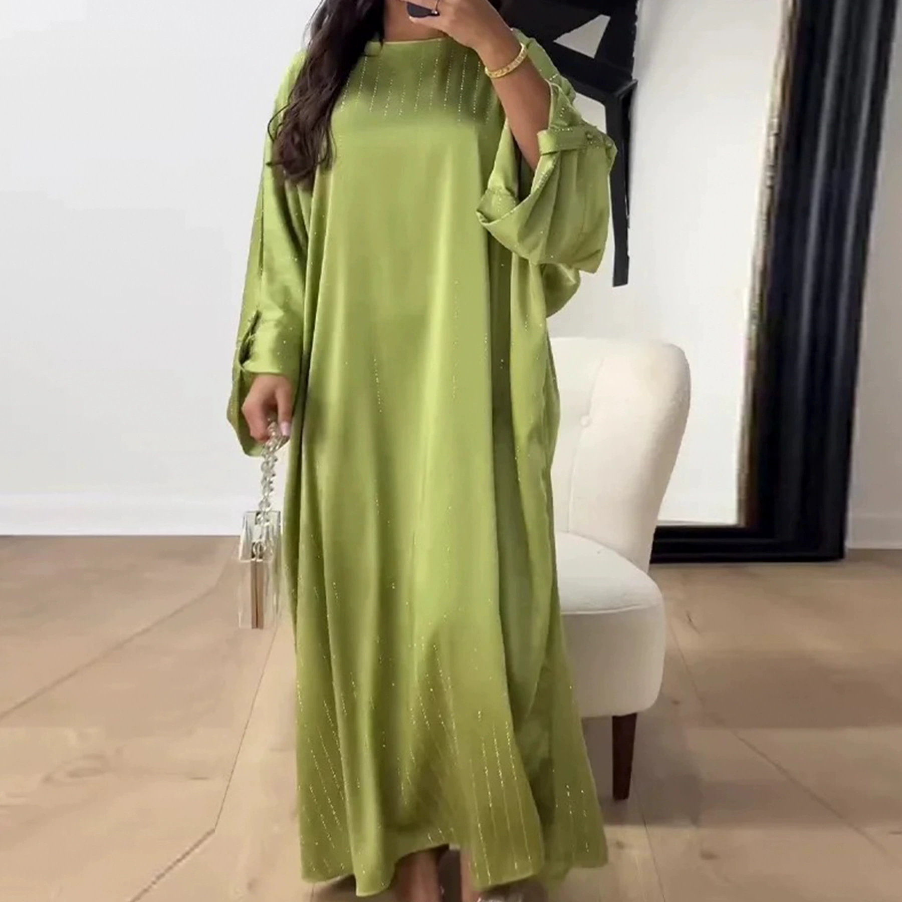 Платье в полоску 2024 Loriya Aliexpress Amazon Dubai Spring Summer Party LR884