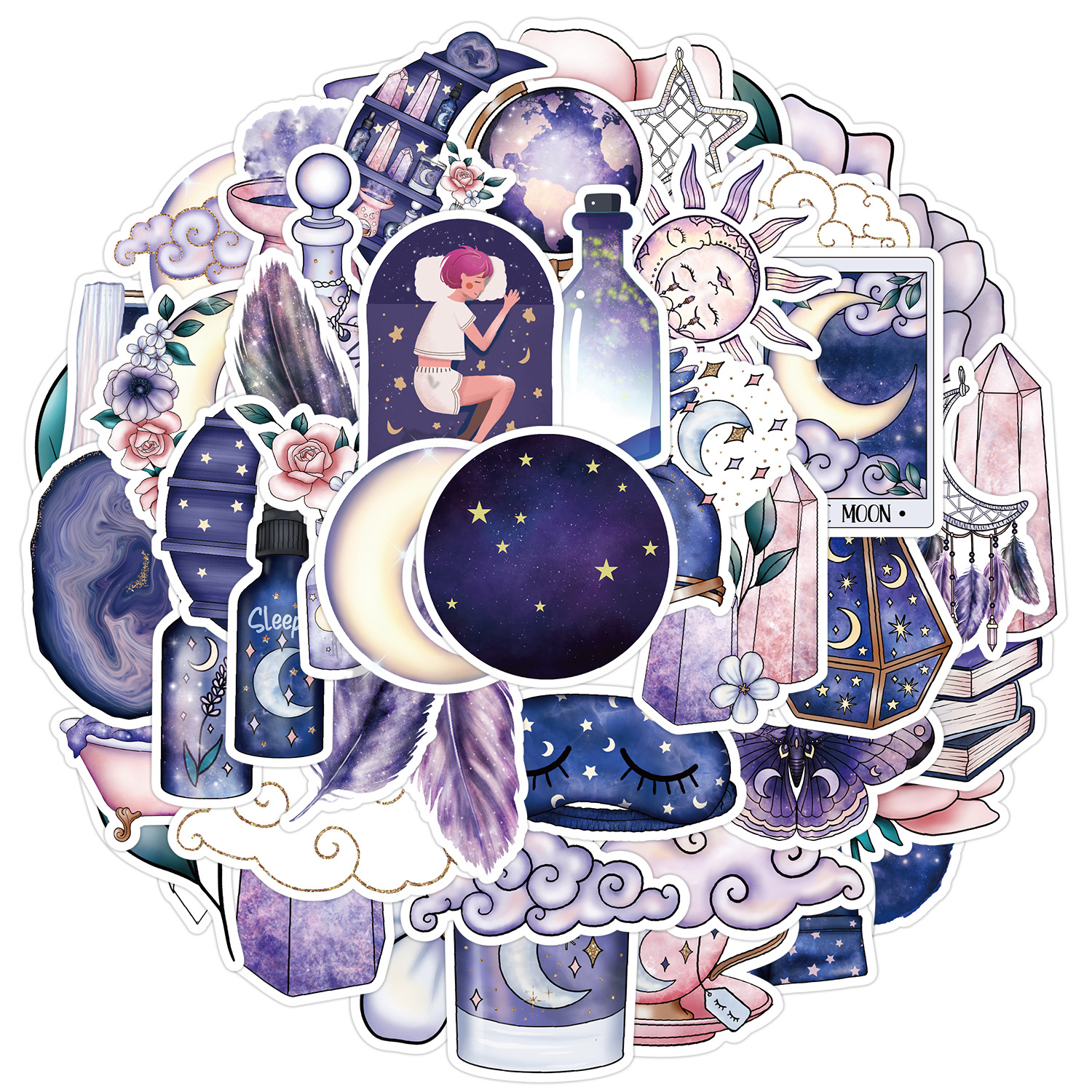 50 piezas de pegatinas de graffiti mágico para teléfono móvil taza de agua computadora pegatinas decorativas pegatinas impermeables de dibujos animados para niños al por mayor