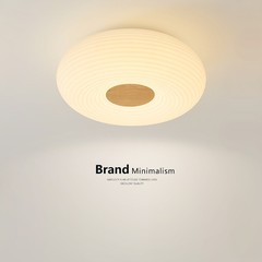 原木紋臥室吸頂燈及現代簡約日式侘寂風北歐田園民宿溫馨書房間燈