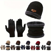 T 45585 Winter Knit Hat Scarf Gloves Set ��֯ñΧ������