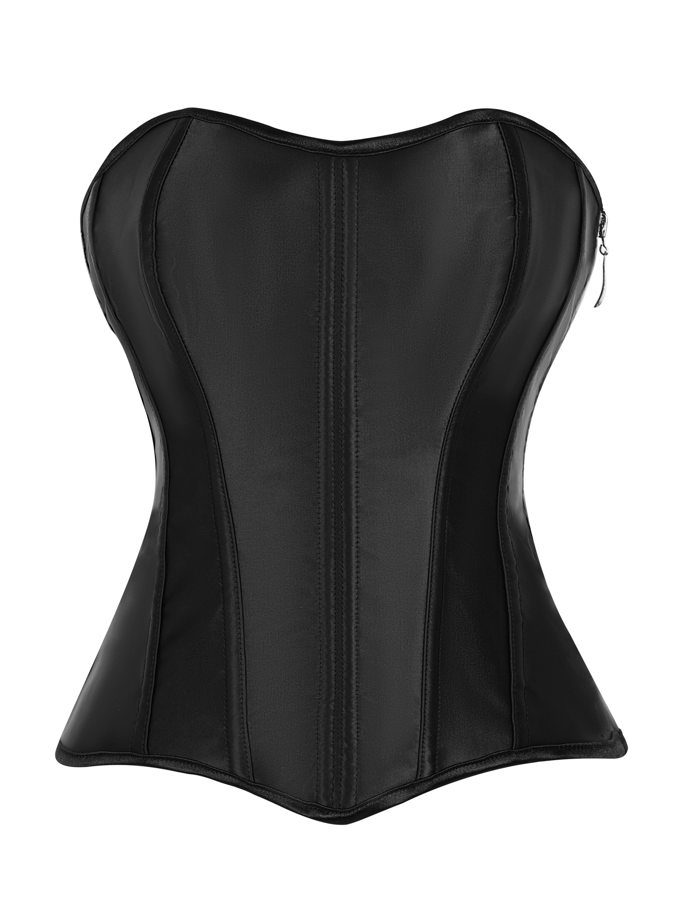 Tejido de satén con cremallera lateral, corsé de mujer, Amazon.com, suministro de comercio electrónico transfronterizo.