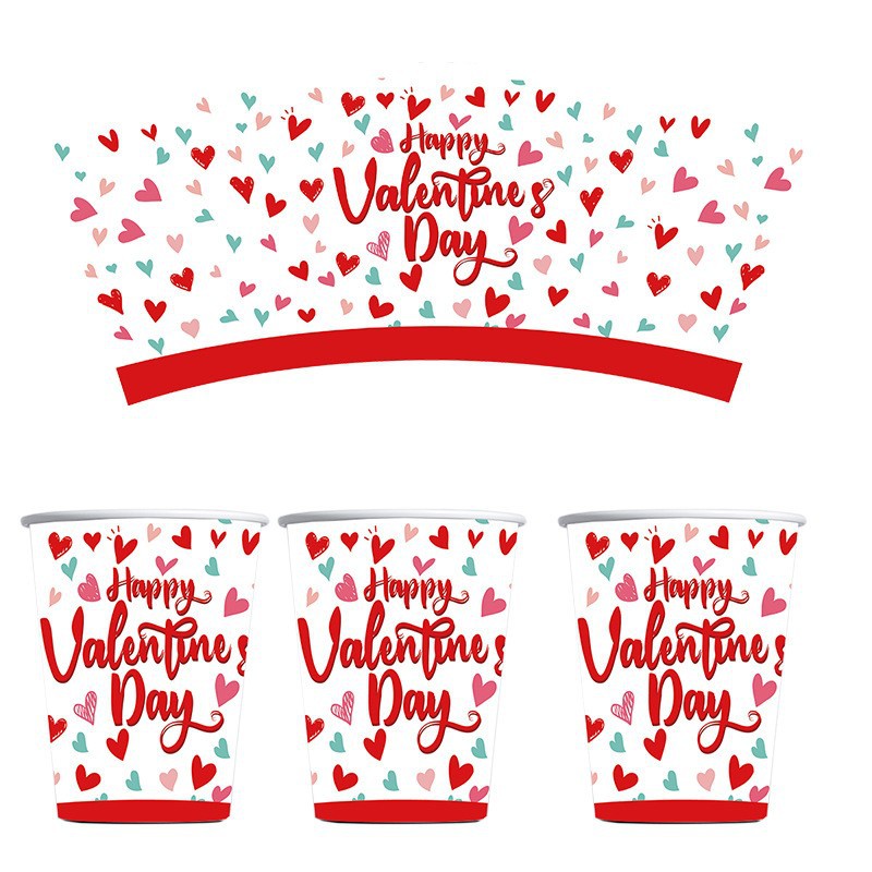 Valentine's Day Romantic Letter Heart Shape Paper Party Festival Tableware display picture 3