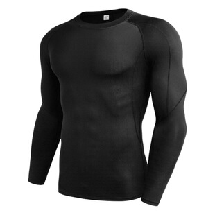 Fitness Tights Men's Sports Stretch Long-Sleeved T-Shirt Basketball Running Quick-Dry Base Shirt Slim-Fit Breathable Top