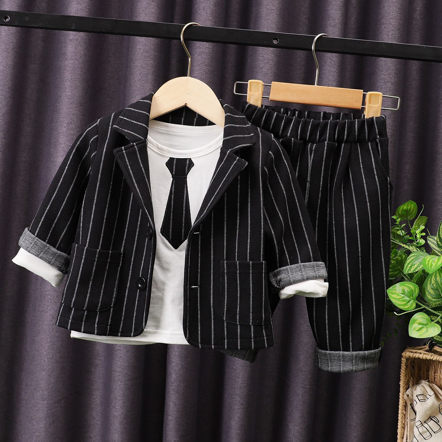 儿童西装套装英伦风男童礼服钢琴演出服婚礼花童男宝宝小西服春秋