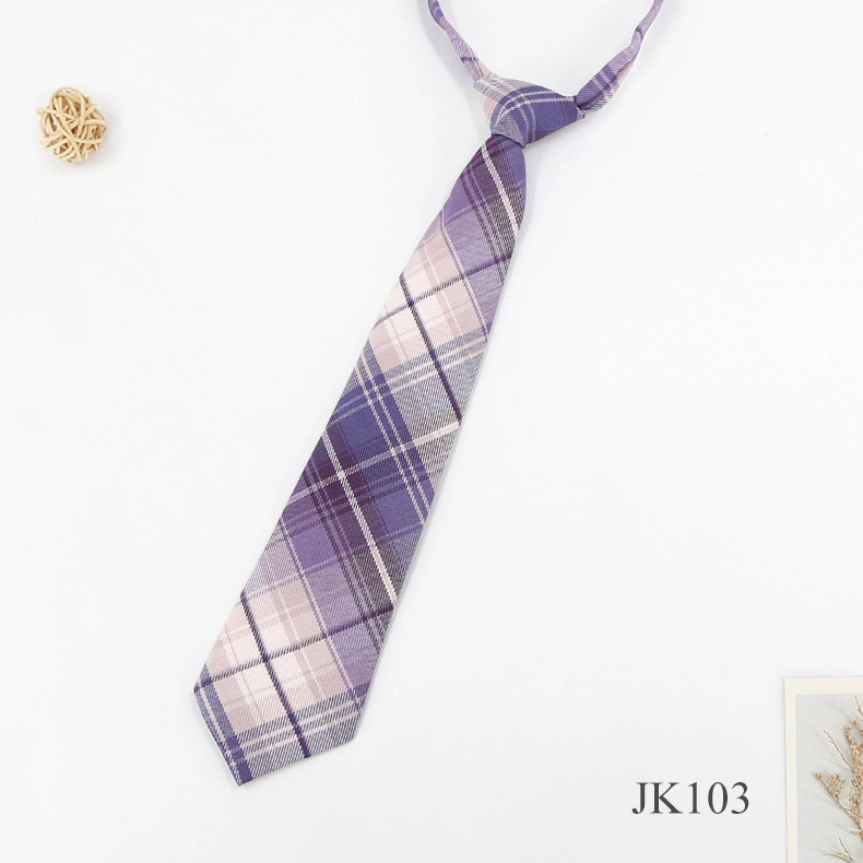 Заготовка на петлях Lazy Tie JKDK, школьная форма в клетку колледжного стиля, регулируемая 7×33 см