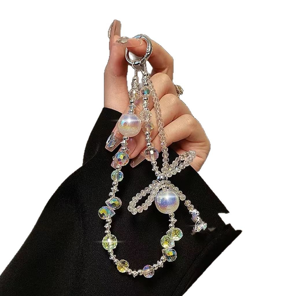 Pulsera cadena de teléfono móvil de pvc nuevo colgante de lazo de cristal de verano estilo japonés y coreano cordón de caja de teléfono móvil estilo muñeca al por mayor