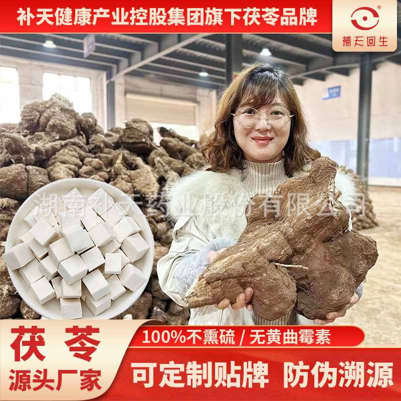 源头厂家新货茯苓中药材云南白茯苓粉500克茯苓中心丁一件代发