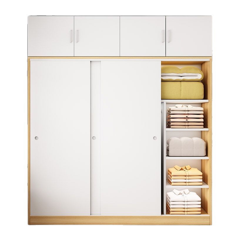 armario simple grosado dormitorio doméstico pequeño armario duradero puerta corredera de alquiler de la casa para adultos armario pequeño tipo de casa image 6