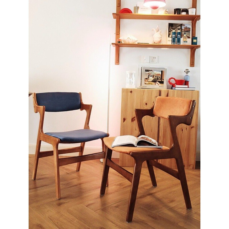 French-Style Vintage Soft-Covered Solid Wood Dining Chair, Single Sofa, High-Back Study Desk Chair, Home Vanity Stool French-Style Vintage Soft-Covered Solid Wood Dining Chair, Single Sofa, High-Back Study Desk Chair, Home Vanity Stool