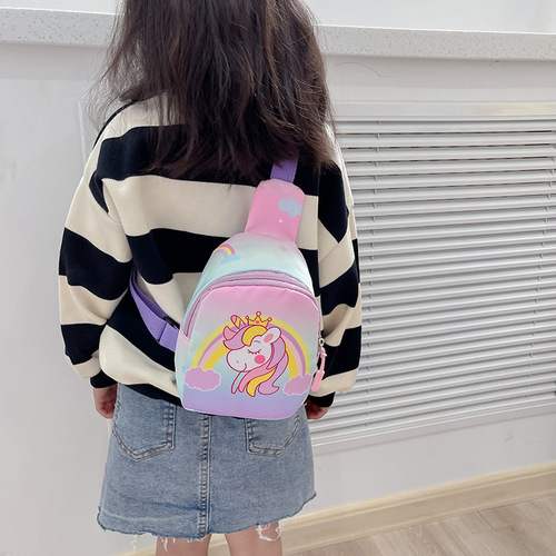 New foreign trade children's chest bag trendy cartoon Spider-Man boy's small shoulder bag cute girl's change small backpack wholesale