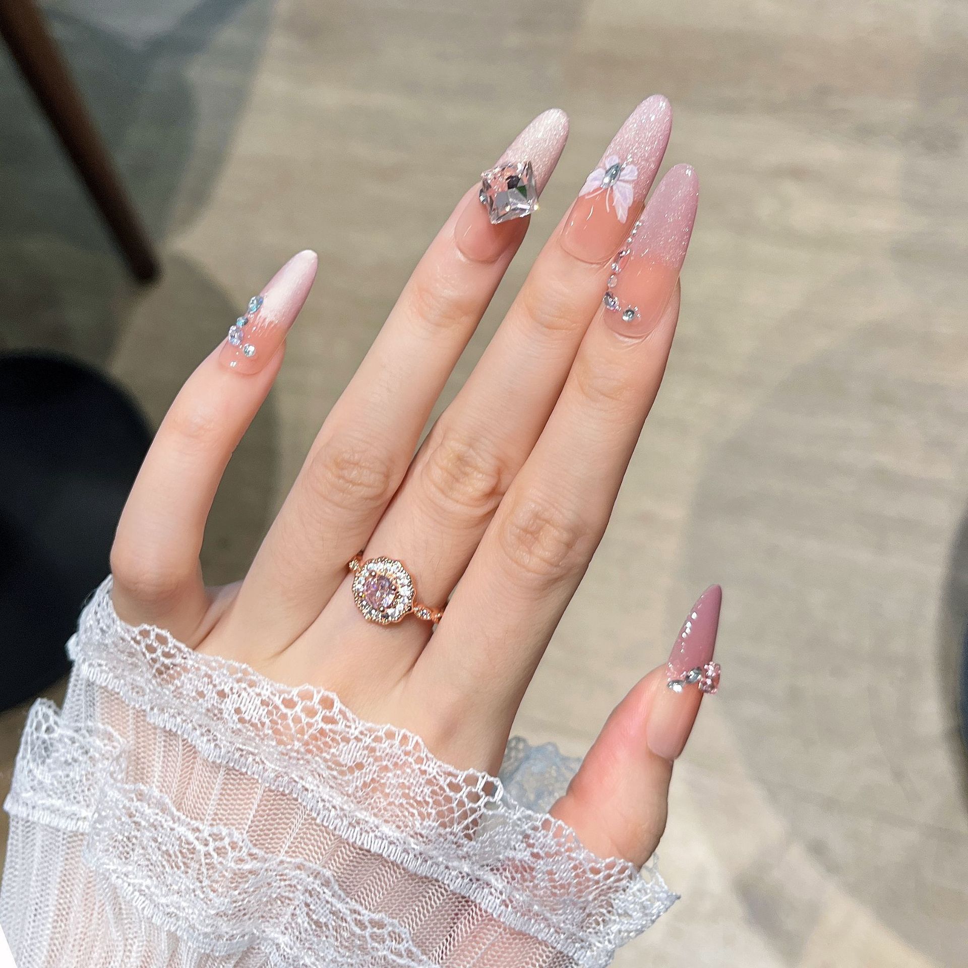 Yarn de estrella suave puro ojo de gato hecho a mano para usar uñas de alto nivel, parches de uñas falsas blanqueadoras, productos terminados de manicure. image 7