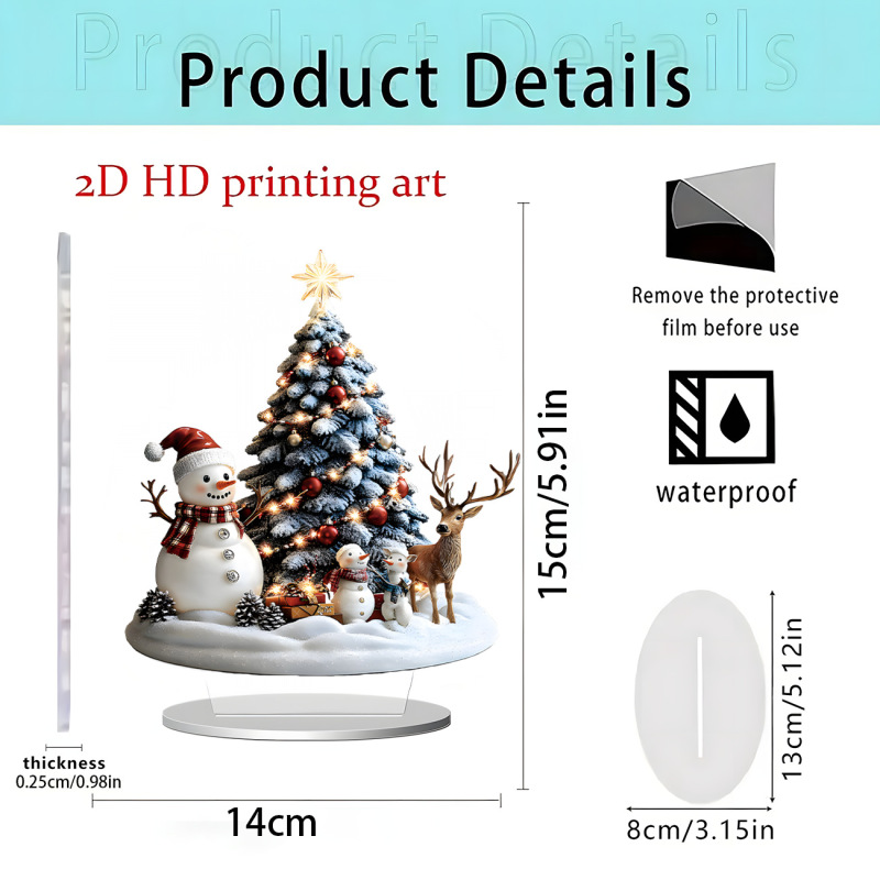 跨境新品独角兽白马和仙子2D亚克力平面立牌家居桌面装饰礼物摆件|undefined