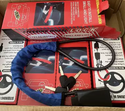 Car Steering Wheel Lock, Seat: Car lock - blue