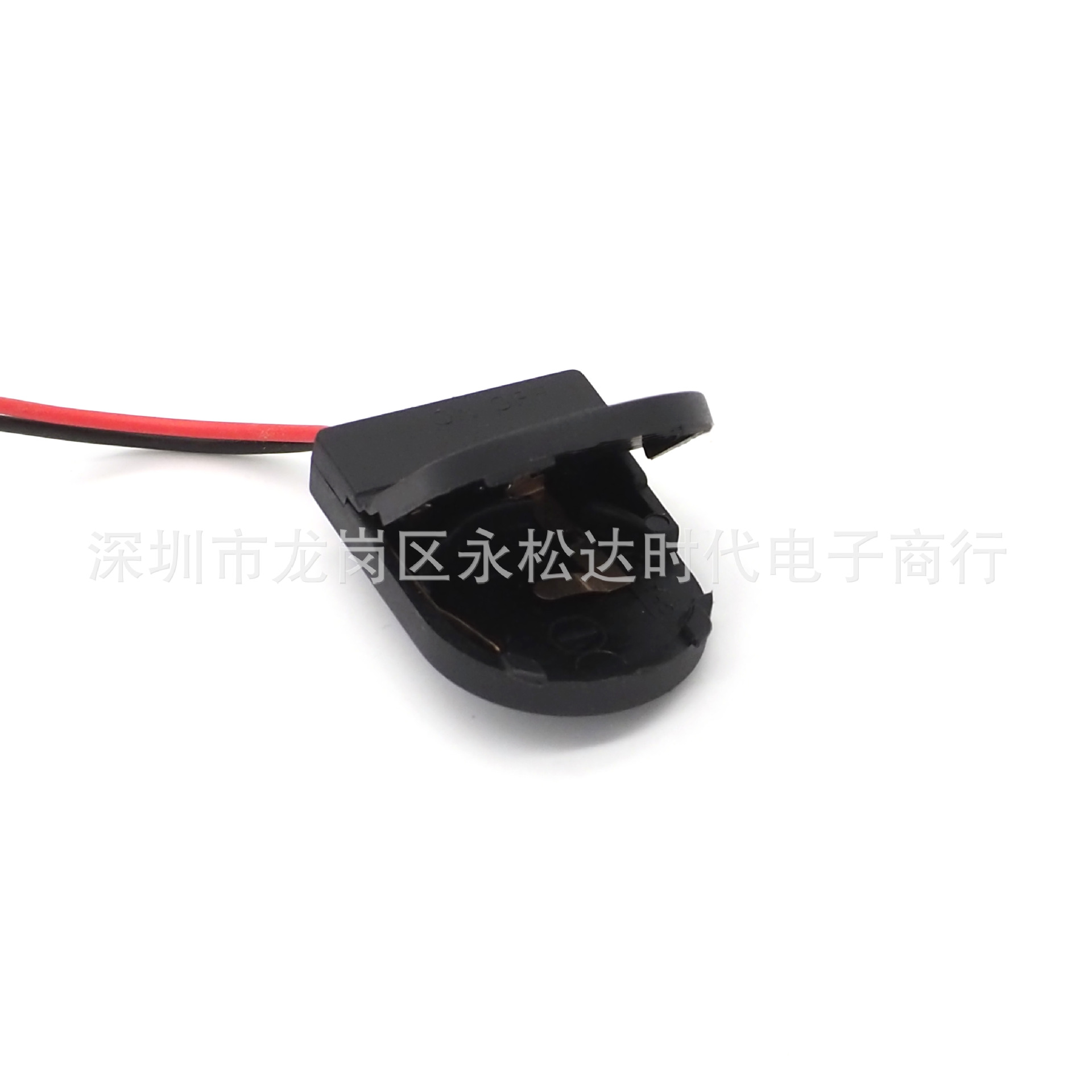CR2032纽扣电池盒带盖带开关 单节 双节 1 2节 3V 6V电池座带线端