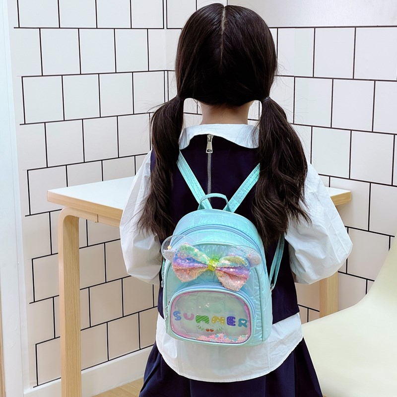 Kindergarten baby mochila escolar linda bowknot moda lentejuelas para niños y niñas mochila nueva moda para niños