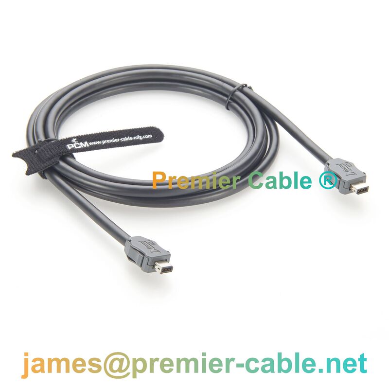 IX A-type interface industrial-grade Cat6A Ethernet cable, compact high-density IX interface high-speed shielded network IX A-type interface industrial-grade Cat6A Ethernet cable, compact high-density IX interface high-speed shielded network