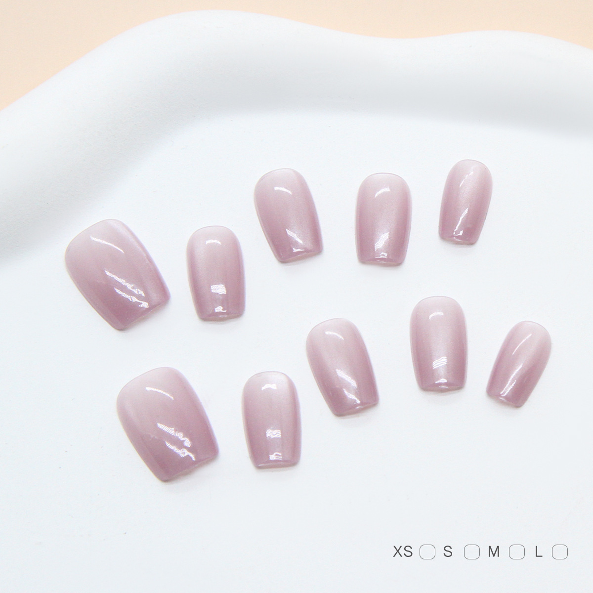 Uñas postizas removibles hechas a mano con forma de ojo de gato, manicura, uñas cortas de Ballet, tamaño dividido, uñas usables, 10 piezas, venta al por mayor