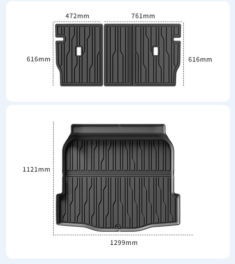 Suitable for 25-26 Models of Lynk & Co 10 Em-P Car Floor Mats, Dirt-Resistant, Special-Purpose Tpe Floor Mats and Trunk Mats