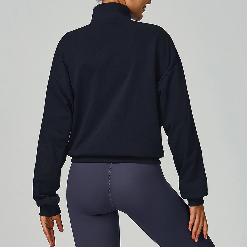 Felpa con cappuccio e zip da donna - Felpa invernale per corsa e fitness - Antivento, traspirante ed elegante per gli sport all'aria aperta_voghion.com