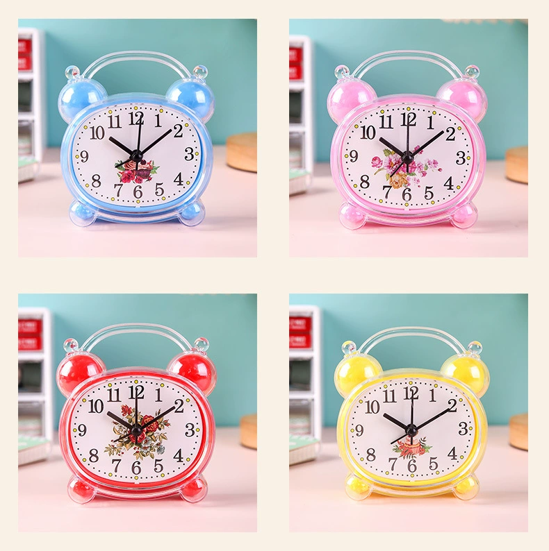 Маленький будильник с рисунком, хрустальный будильник, креативный домашний настольный красочный маленький будильник, подарок, маленький будильник