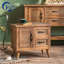 实木床头柜卧室斗柜收纳柜主卧床尾客厅储物柜靠墙大容量置物柜子