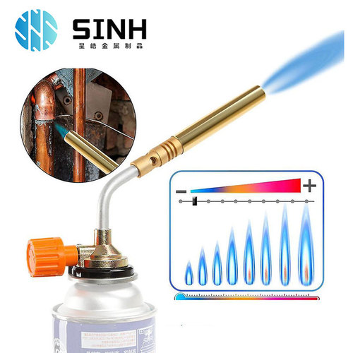 Cassette Ignition Flame Gun Manual Ignition Flame Gun High-Temperature Welding Gun Air Conditioning Welding Flame Gun Portable Gas Gun