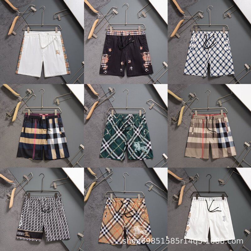 European-style vintage horse-printed men's loose quick-dry casual shorts, available in multiple colors, in stock for dropshipping