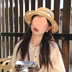 高品质~拉菲镂空平顶帽子女新款夏季礼帽